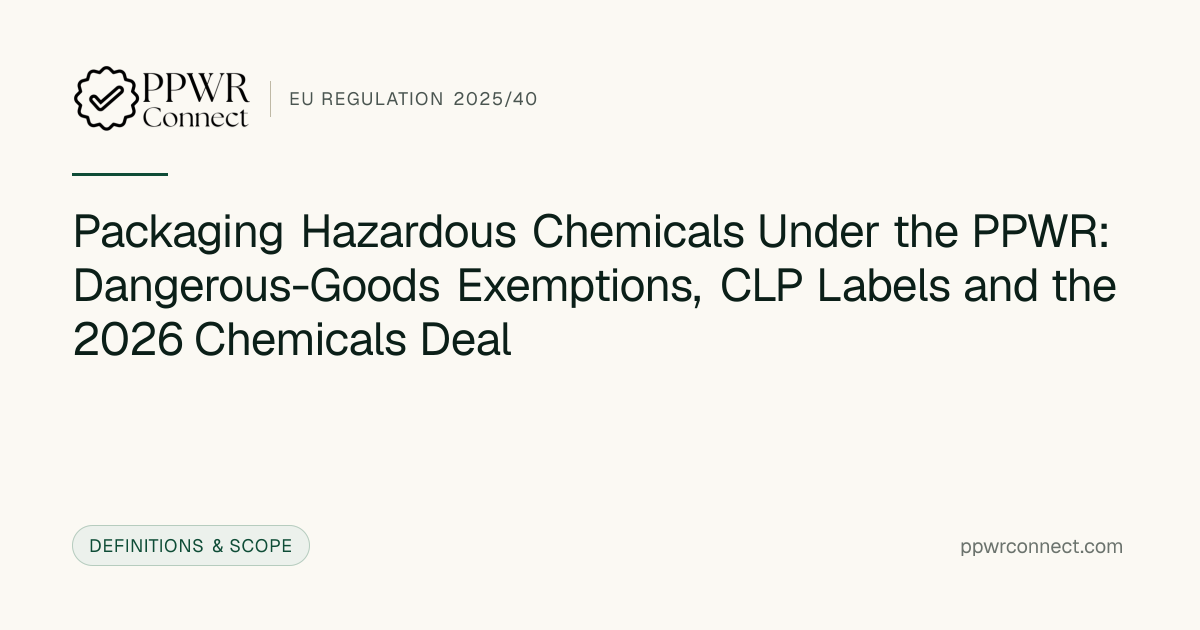 Packaging Hazardous Chemicals Under the PPWR: Dangerous-Goods ...