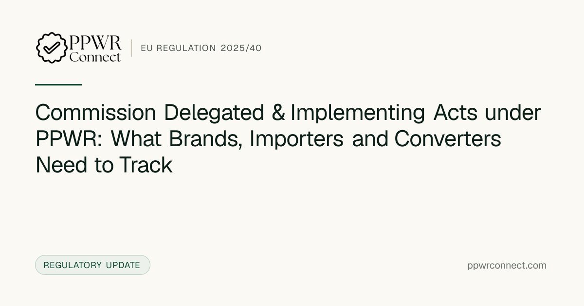 Commission Delegated & Implementing Acts under PPWR: What Brands ...