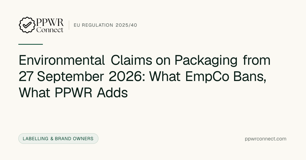 Environmental Claims on Packaging from 27 September 2026: What EmpCo ...