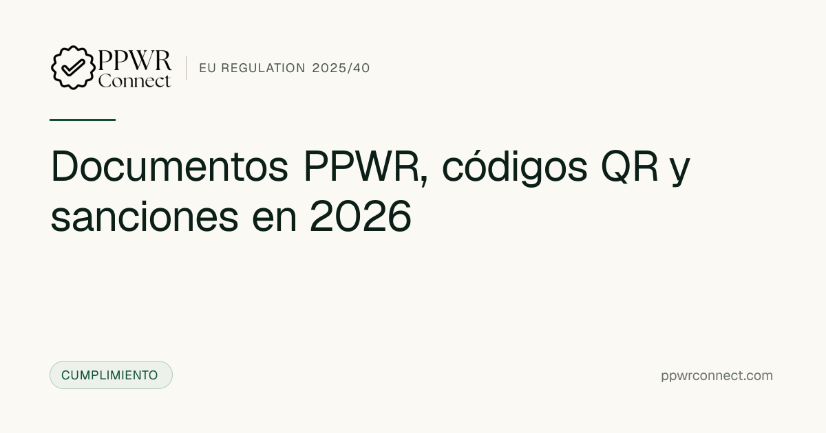 Documentos PPWR, Códigos QR y Sanciones: Qué Producir, Quién es ...