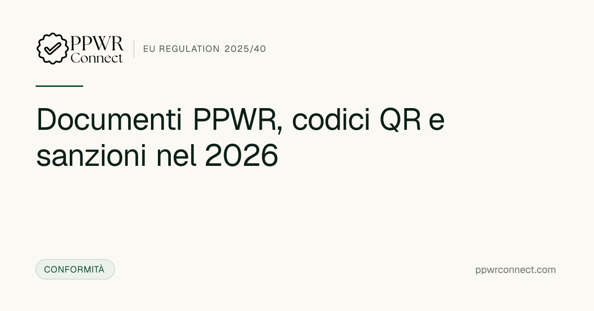 Documenti PPWR, Codici QR e Sanzioni: Cosa Produrre, Chi è Responsabile ...